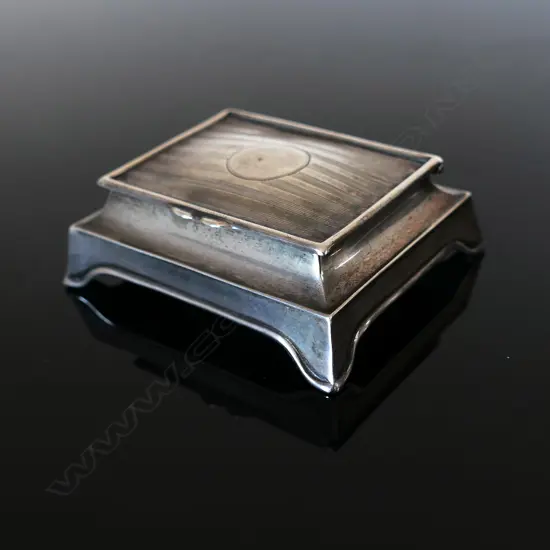 1911 Birmingham Hallmarked Silver Double Stamp box,