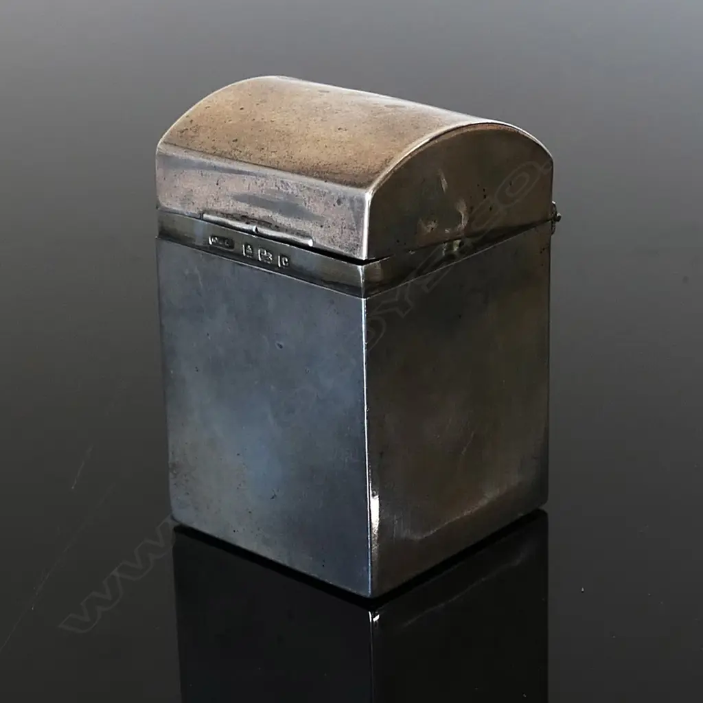 1902 Birmingham Silver Hallmarked Bibelot Box Manufactured by Grey & Co., Image 1++