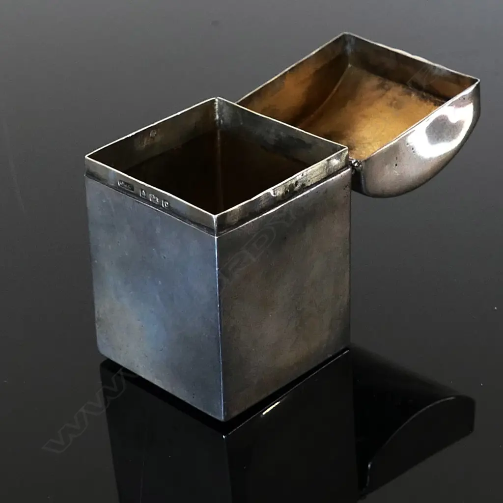 1902 Birmingham Silver Hallmarked Bibelot Box Manufactured by Grey & Co., Image 1++