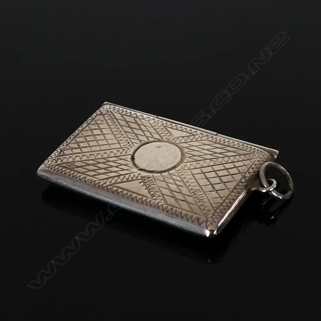 Silver Marked “925” Double Stamp Compartment Stamp Envelope. Image 1++