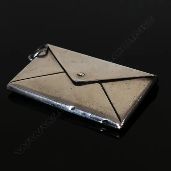 1915 Chester Hallmarked Silver Double Compartment Stamp Envelope