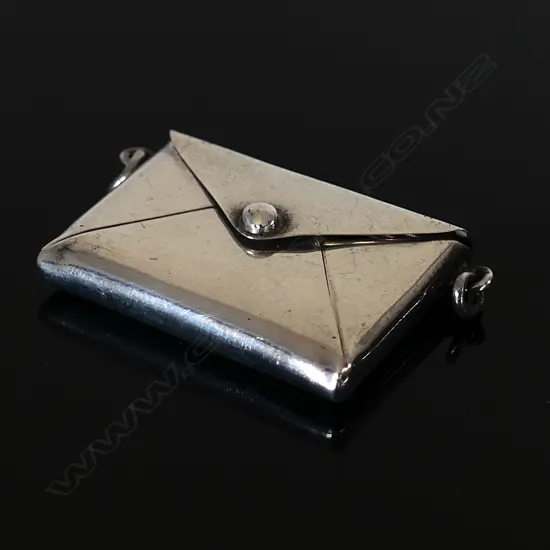 Marked “Sterling” (on the flap) plus maker’s cipher Single Compartment Stamp Envelope