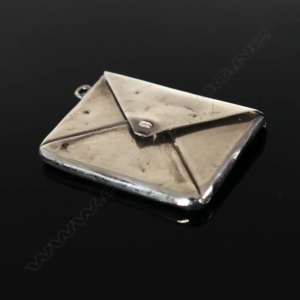 Marked “STERLING SILVER” Single Compartment Stamp Envelope, Image 1++