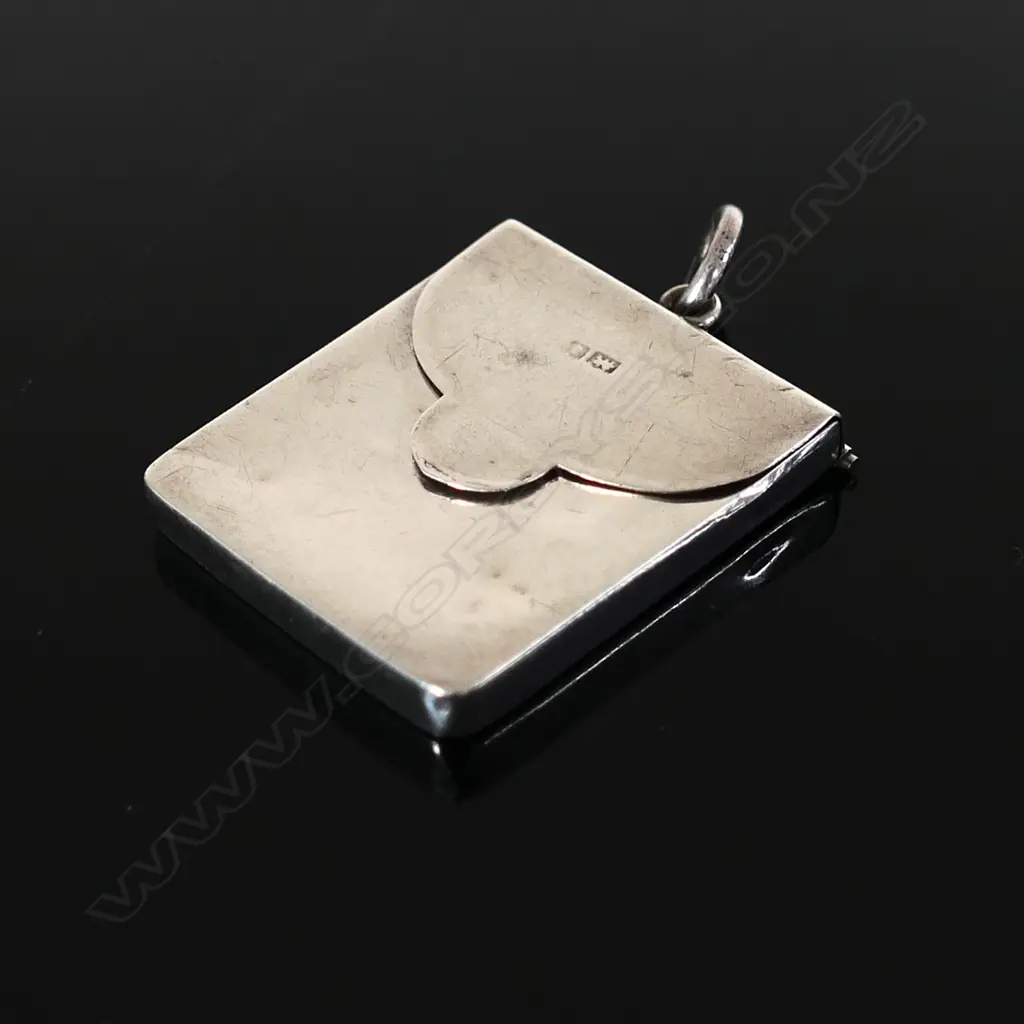 1905 Chester Hallmarked Silver Single Compartment Stamp Envelope, Image 1++