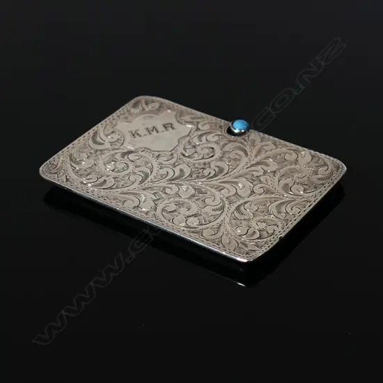 1904 Birmingham Hallmarked slender Double Stamp Case,