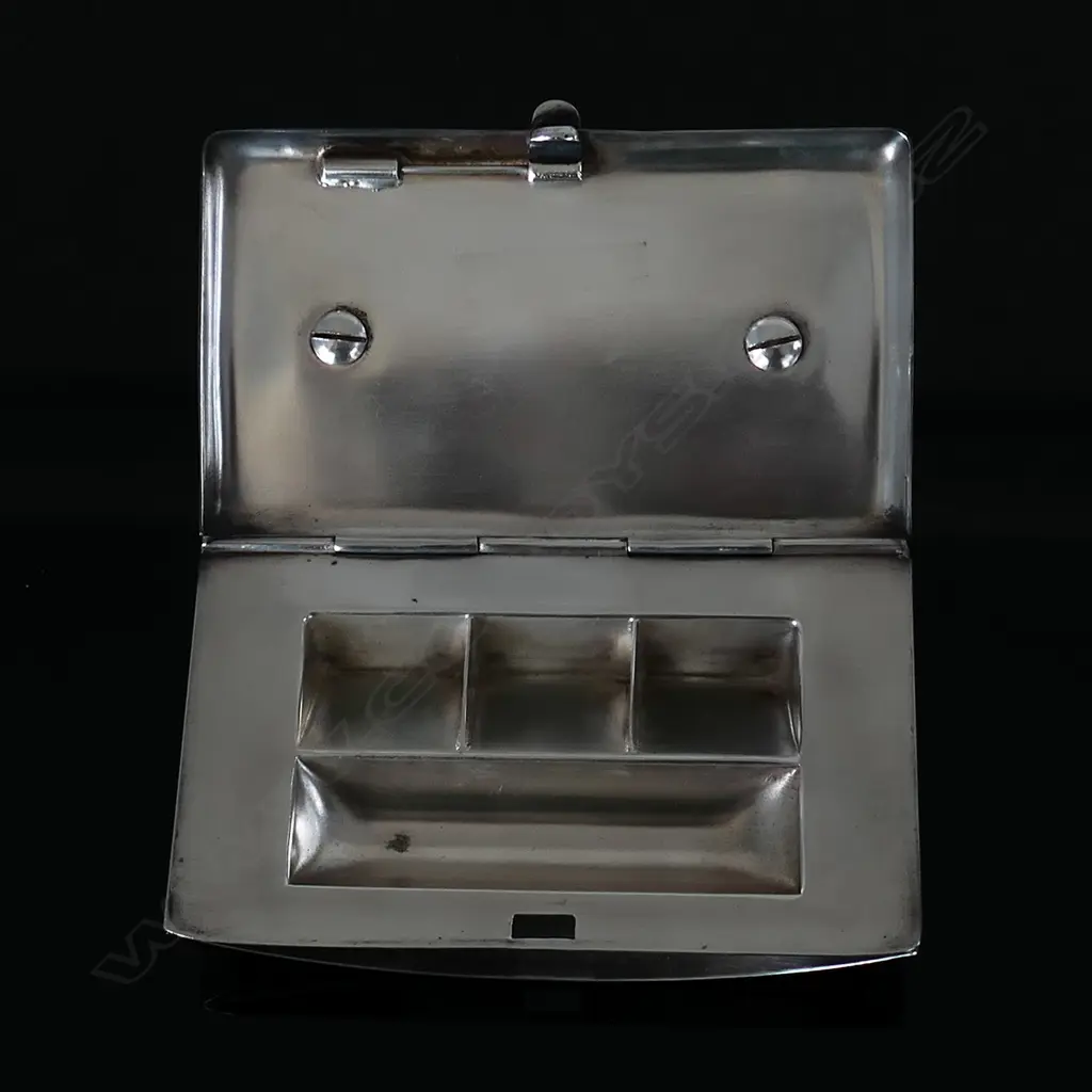 c.1905 WMF Silver plated (EPNS) Stamp Box and Rocker Blotter Combination. Image 1++
