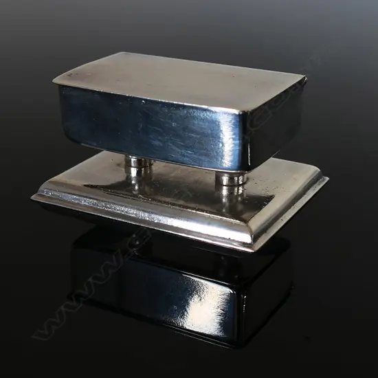 Silver Plated Double Stamp Compartments within a Box