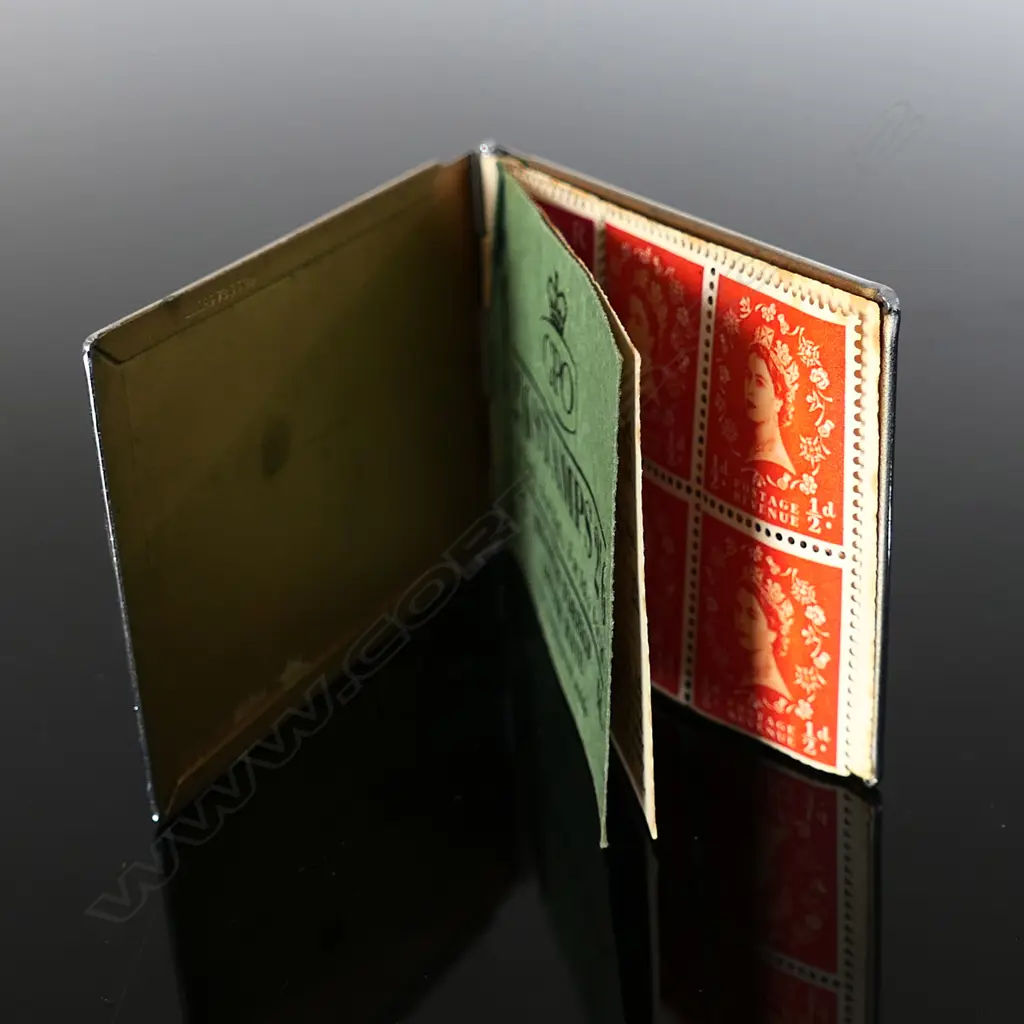 Chromium Plated Stamp Case marked “Stamps and Coat of Arms Badge “DARTMOUTH” Image 1++