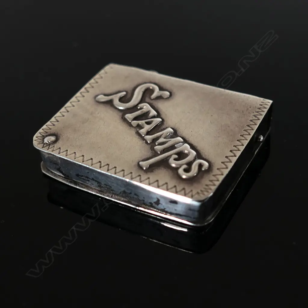 Sterling Silver ‘Book Type’ Stamp Case with pivoted stamp compartment, Image 1++