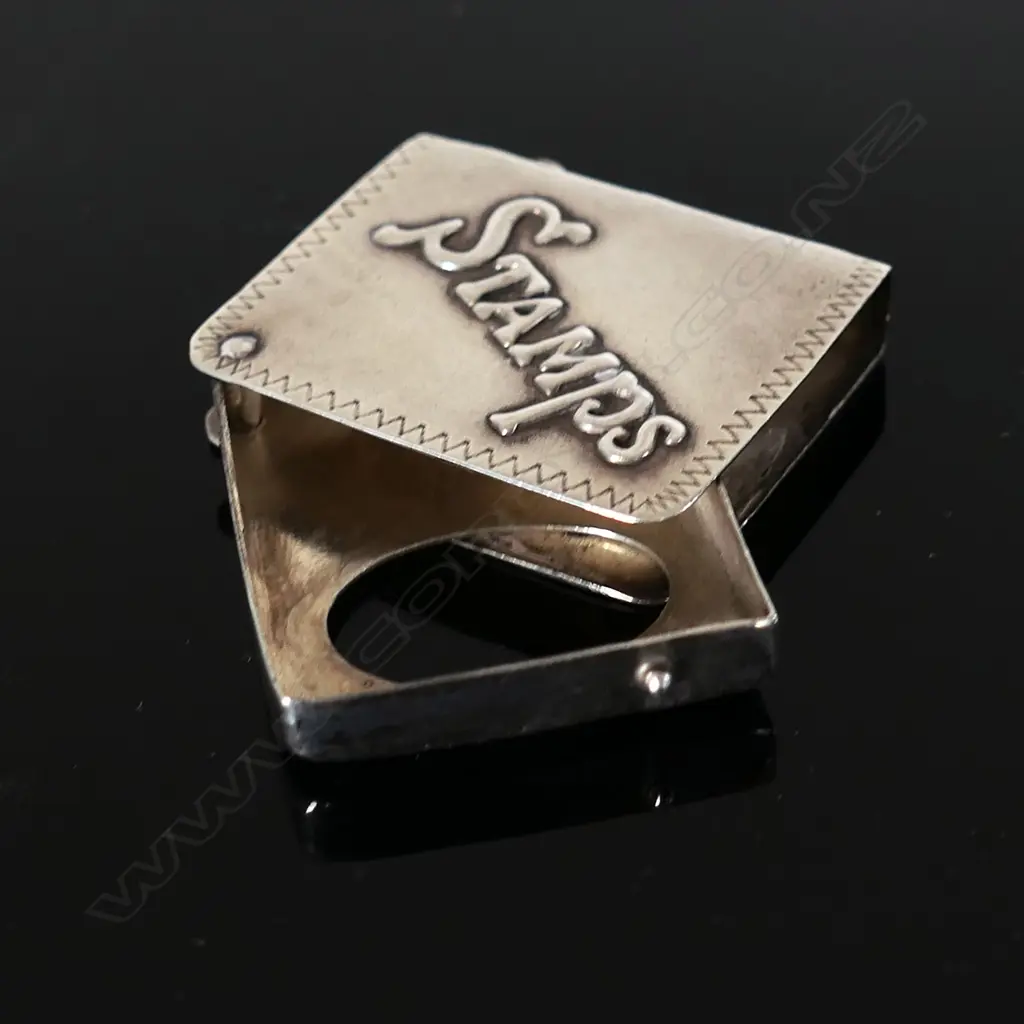 Sterling Silver ‘Book Type’ Stamp Case with pivoted stamp compartment, Image 1++