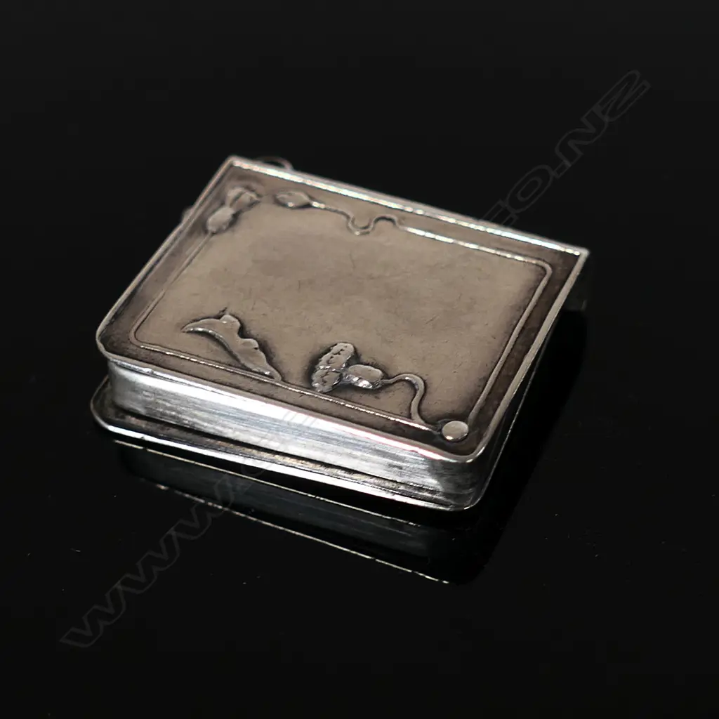 Rare Art Nouveau German Stamp Book Form Case with three parts pivoting, Image 1++