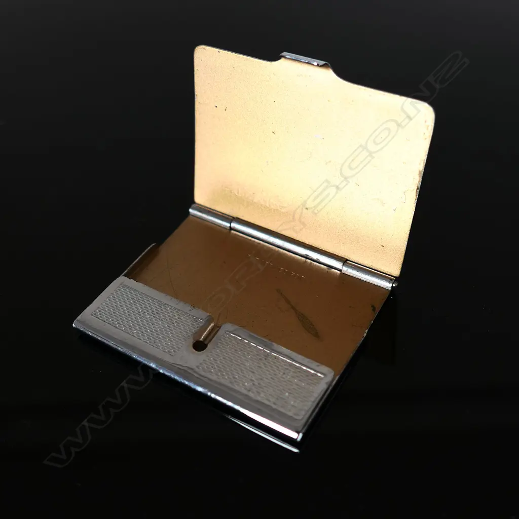 Two Compartment Stamp Case Chrome Plated, Image 1++