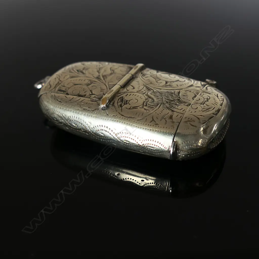 Silver Plate Combination Vesta, Sovereign Case And Stamp Compartment, Image 1++