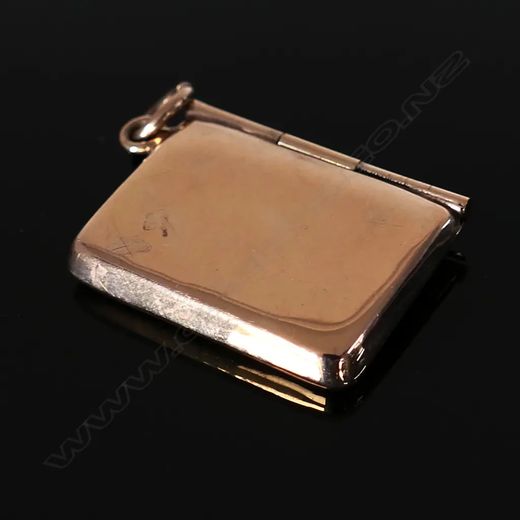 Gold Plated Sterling Silver ‘Envelope’ Postage Stamp Case, Image 1++