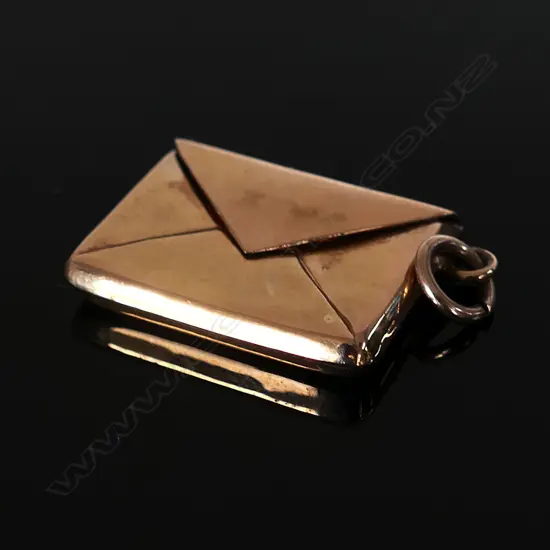 Gold Plated Sterling Silver ‘Envelope’ Postage Stamp Case,