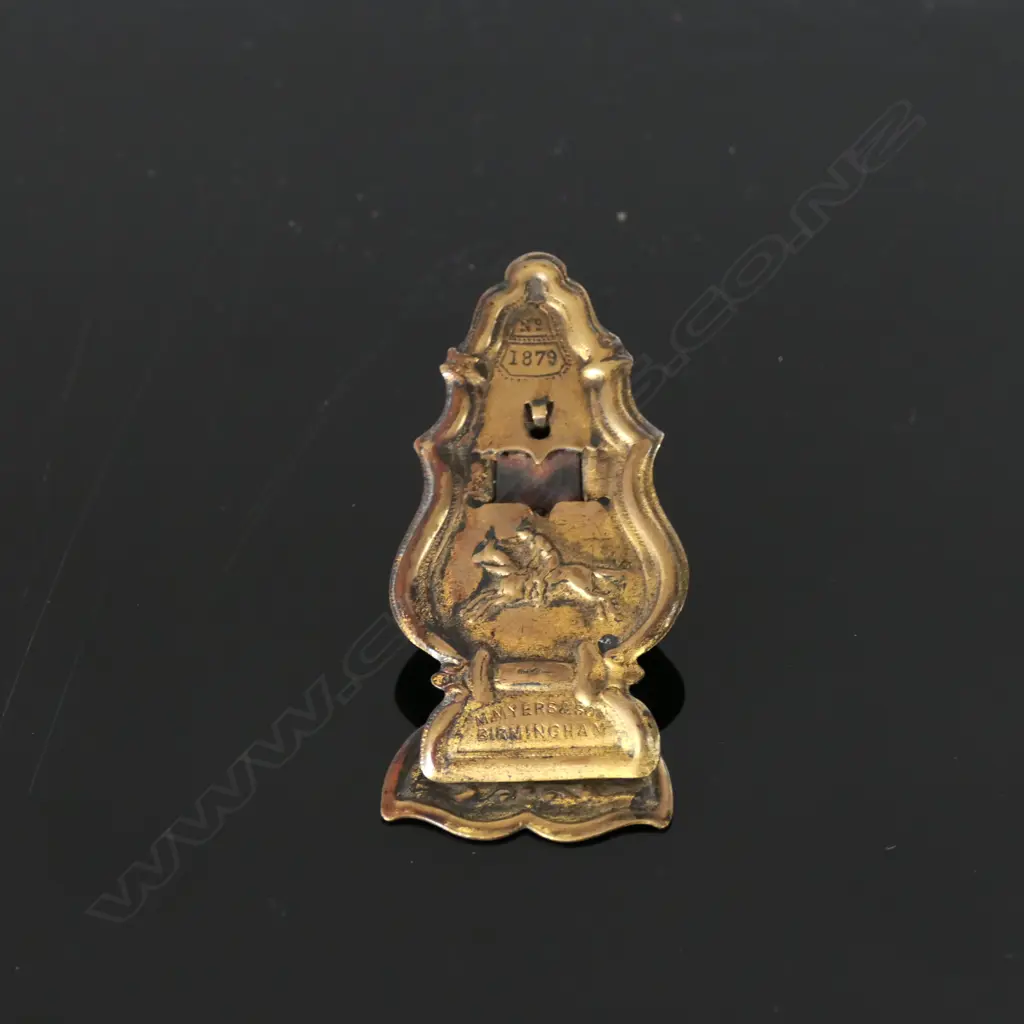 Brass Paper Clip by CM Myers & Son, Birmingham with Horse and Rider Image 1++