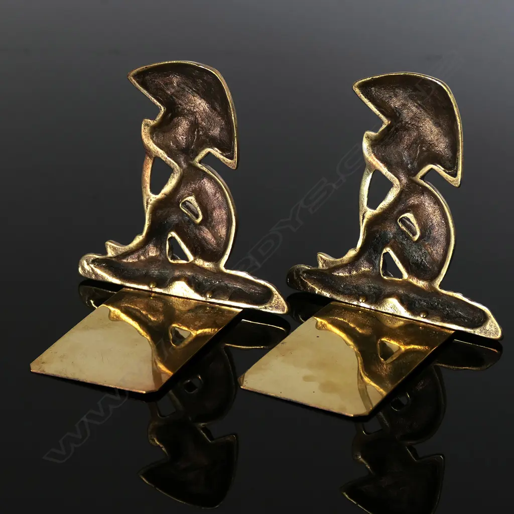 Pair of Brass Elf Bookends, Image 1++