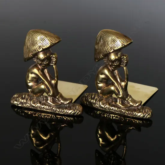 Pair of Brass Elf Bookends,