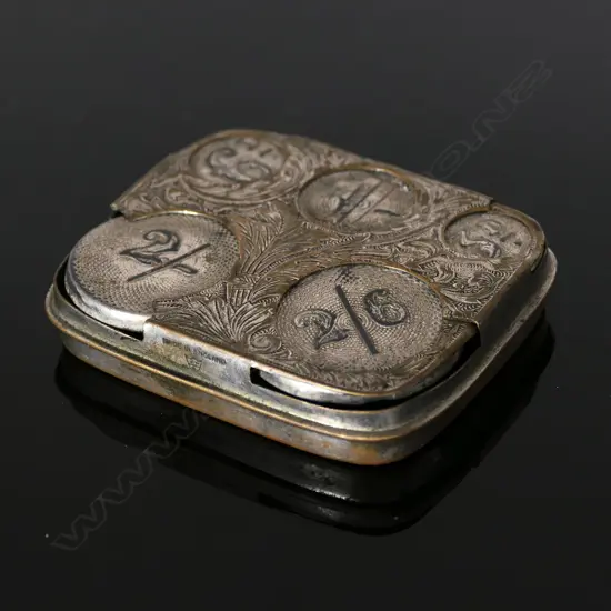 Antique Plated Coin Holder,