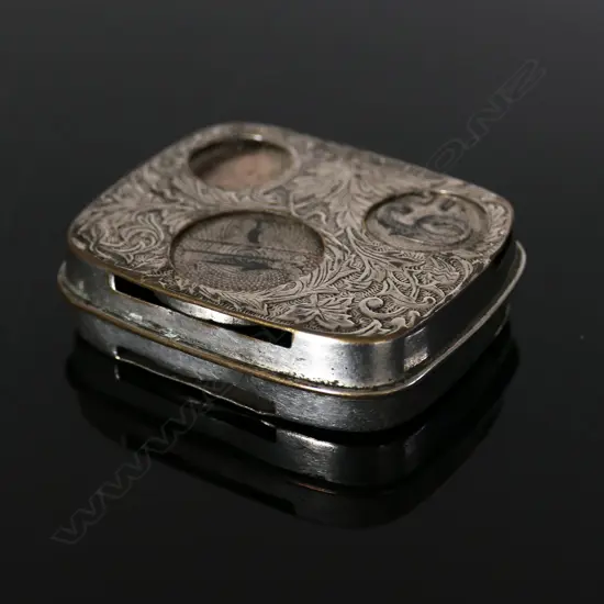 Antique Plated Coin and Sovereign Holder,
