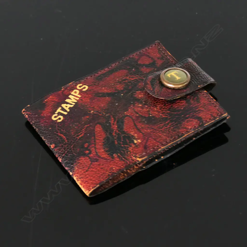 Red/Black Leather Booklet Case, complete with 1966 Booklet and three ‘PAR AVION’ Epaulettes. Image 1++