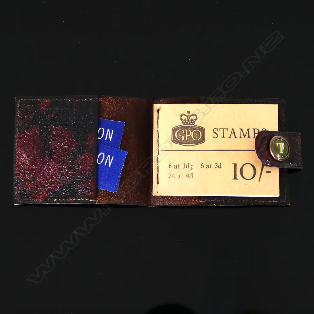 Red/Black Leather Booklet Case, complete with 1966 Booklet and three ‘PAR AVION’ Epaulettes. Image 1++
