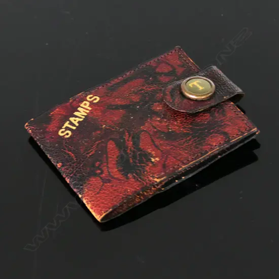 Red/Black Leather Booklet Case, complete with 1966 Booklet and three ‘PAR AVION’ Epaulettes.