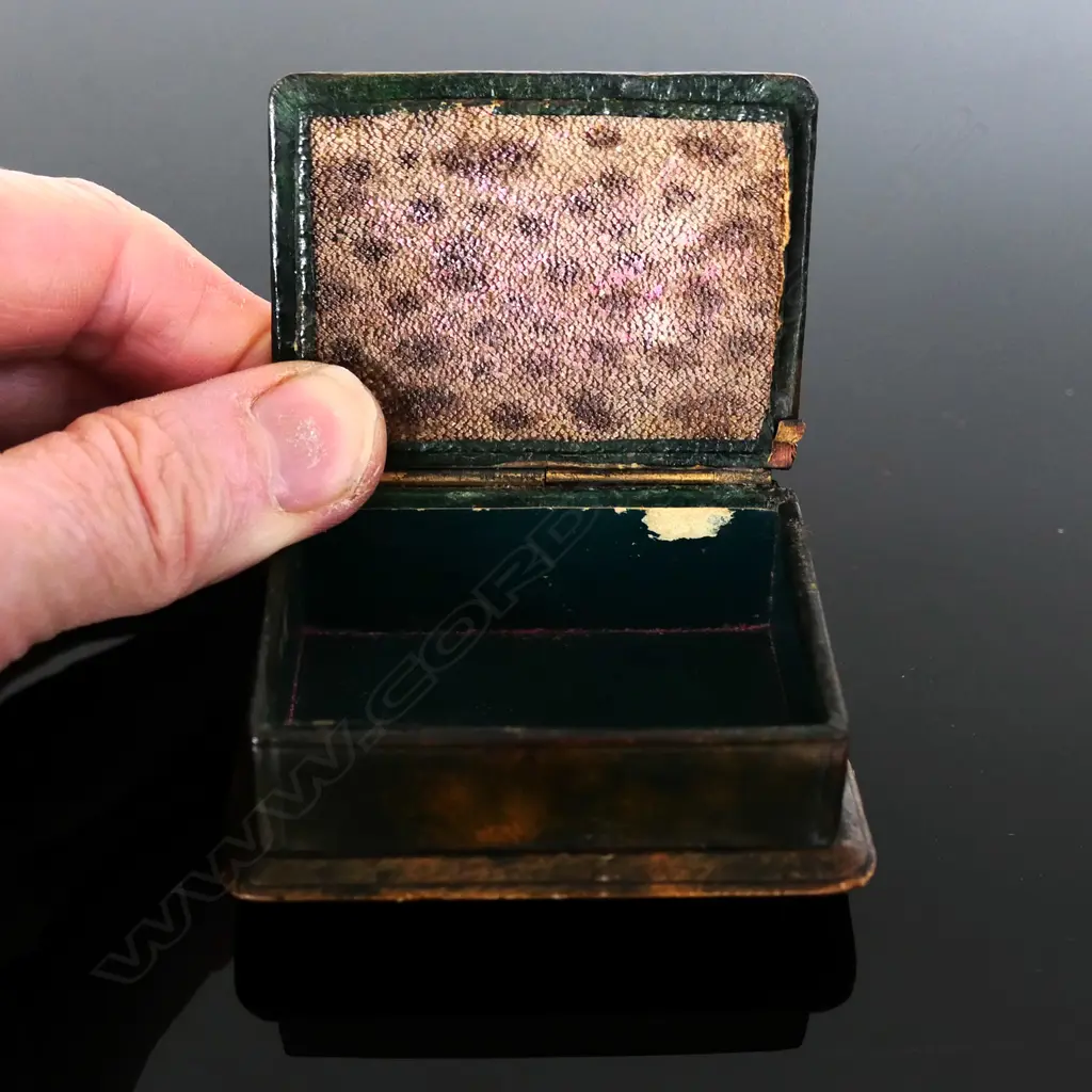 Brown Leather Single Postage Stamp Compartment Image 1++