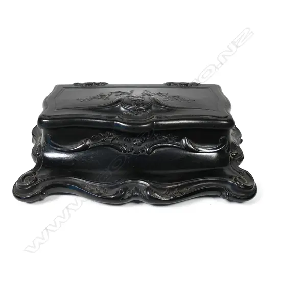 A rare Victorian bois durci desk standish