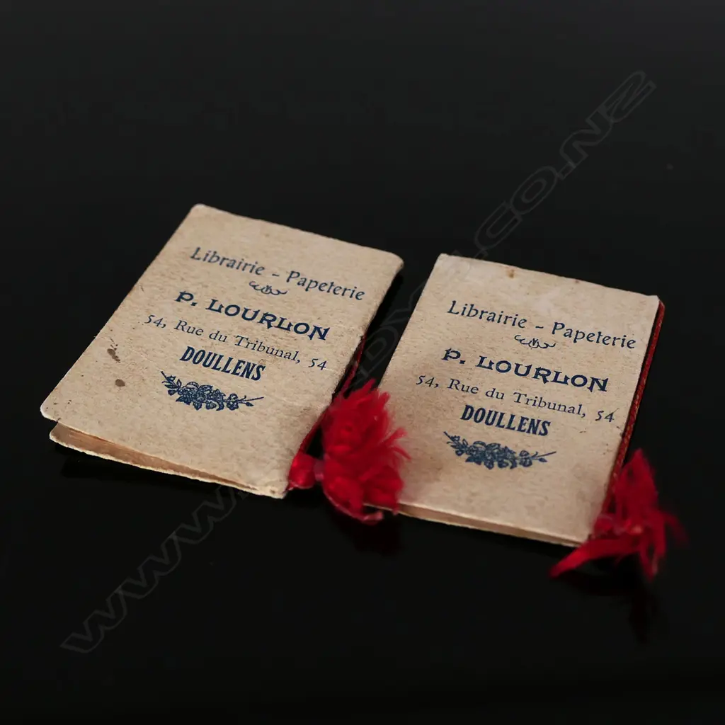Two 1919 French Stamp Holders/ Calendars and Notes, Image 1++