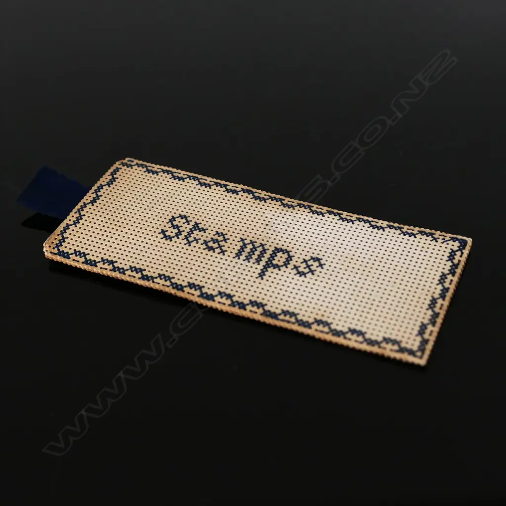 c.1878 Miniature Victorian Sampler Postage Stamp Embroidered Case, Image 1++