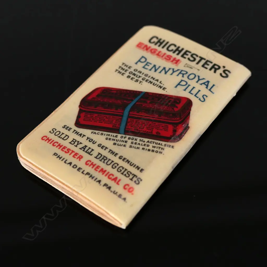 1903 Miniature Celluloid Cover Stamp case, Image 1++