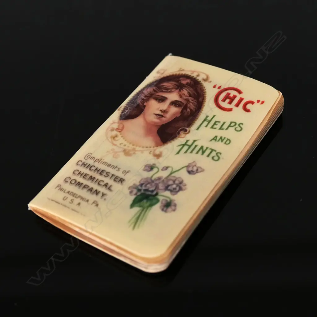 1903 Miniature Celluloid Cover Stamp case, Image 1++