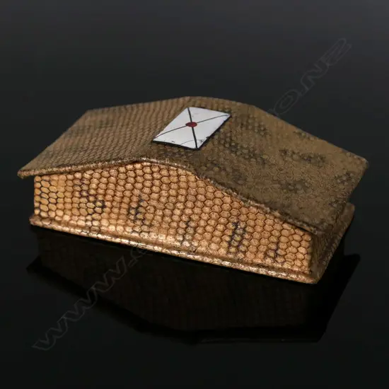 Two Compartment Postage Stamp Box,