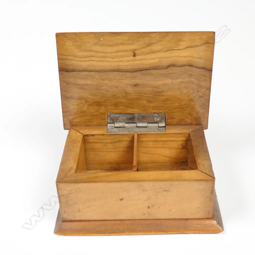 Timber Double Stamp Compartment Box, Image 1++