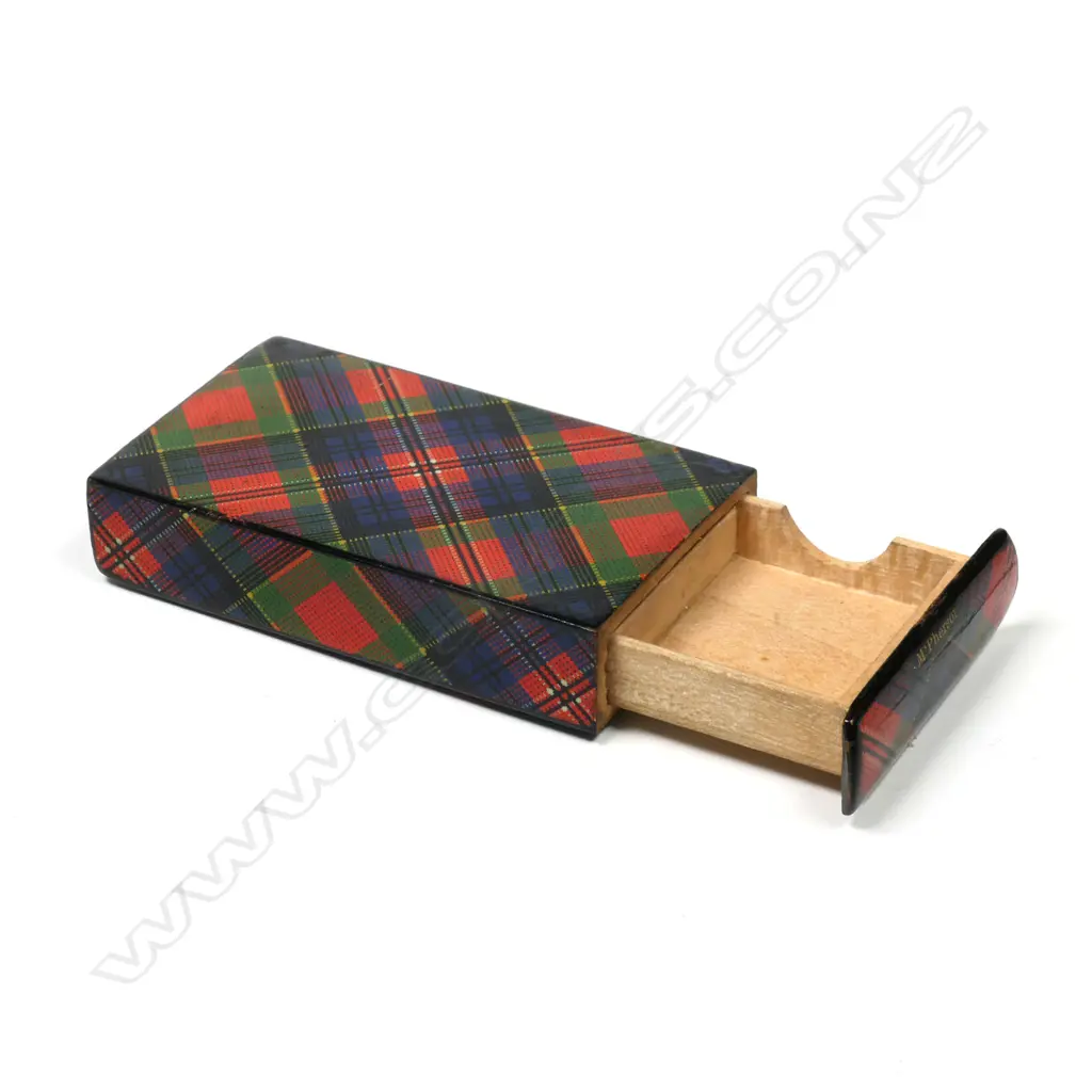 Tartan Ware McPherson Tartan Double Stamp Box. Image 1++