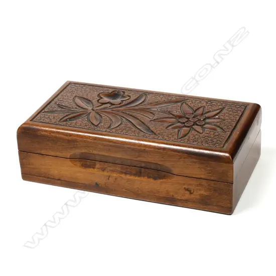 Wooden Triple Stamp Box