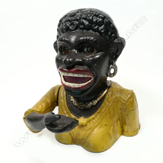 Cast Iron (Very Heavy) USA Vintage Novelty Money Box, DINAH