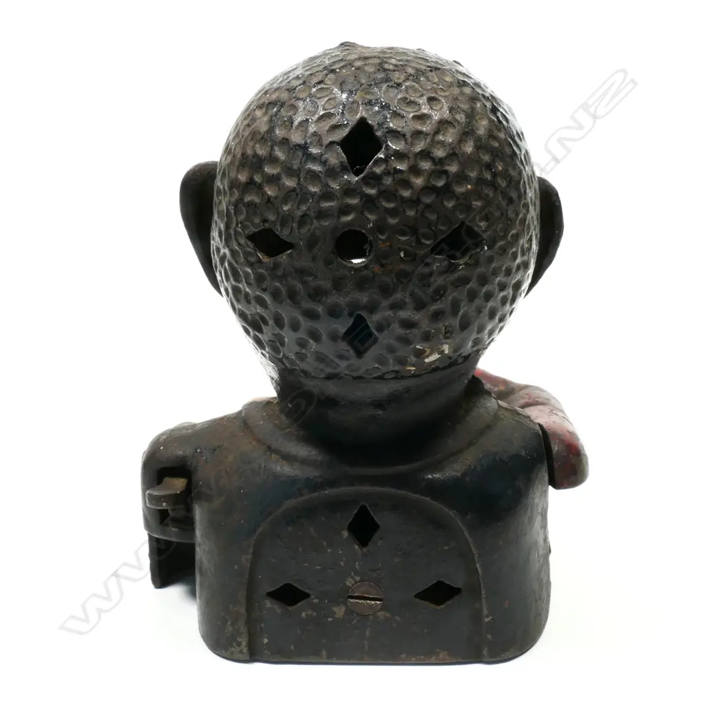 Cast Iron (Very Heavy) USA Vintage Novelty Money Box, SAM, Image 1++