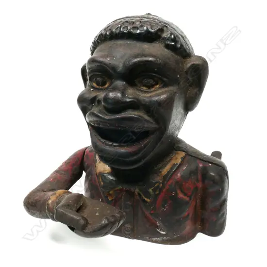 Cast Iron (Very Heavy) USA Vintage Novelty Money Box, SAM,