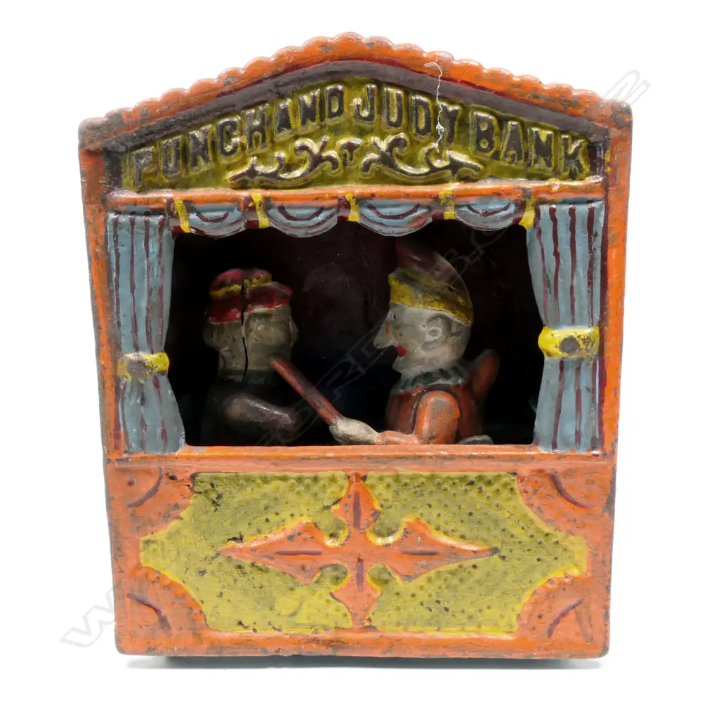 Cast Iron American Novelty Money Box, PUNCH & JUDY Image 1++