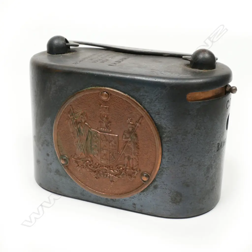 New Zealand Post Office Savings Bank Metal Money Box, Image 1++