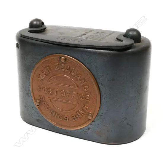 New Zealand Post Office Savings Bank Metal Money Box,