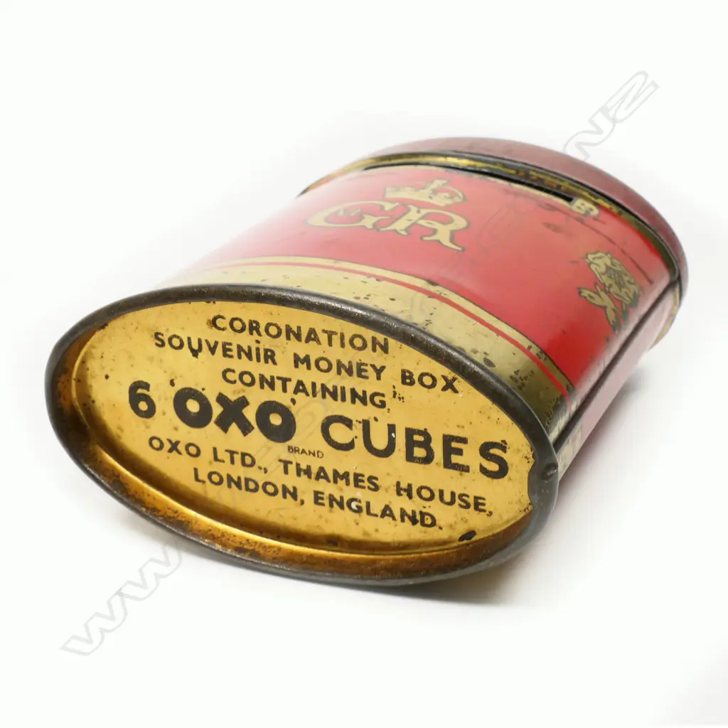 May 1937 King George VI and Queen Elizabeth Coronation Souvenir Tin Plate Money Box Image 1++