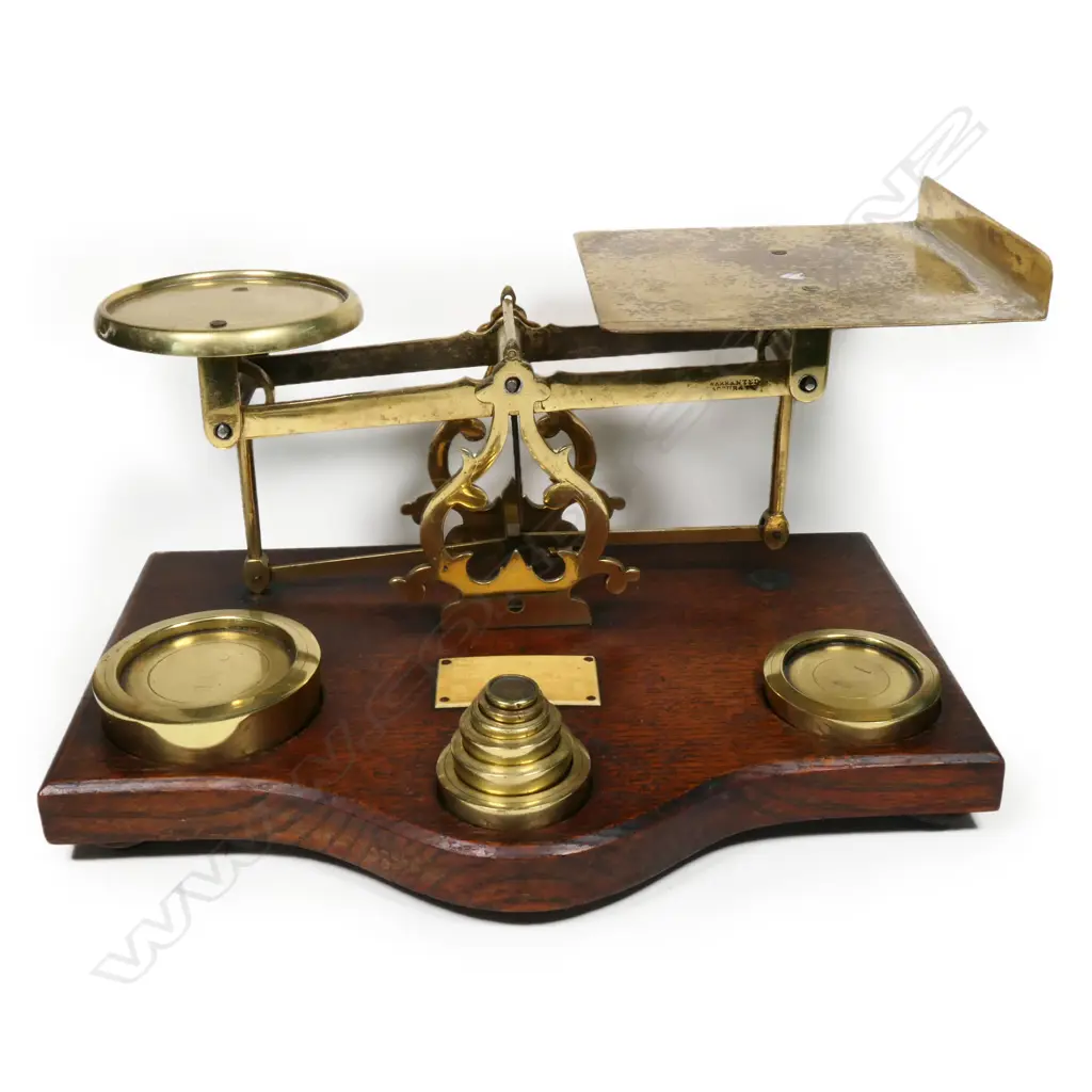 Vintage Brass Parcel Postal Scales, Image 1++