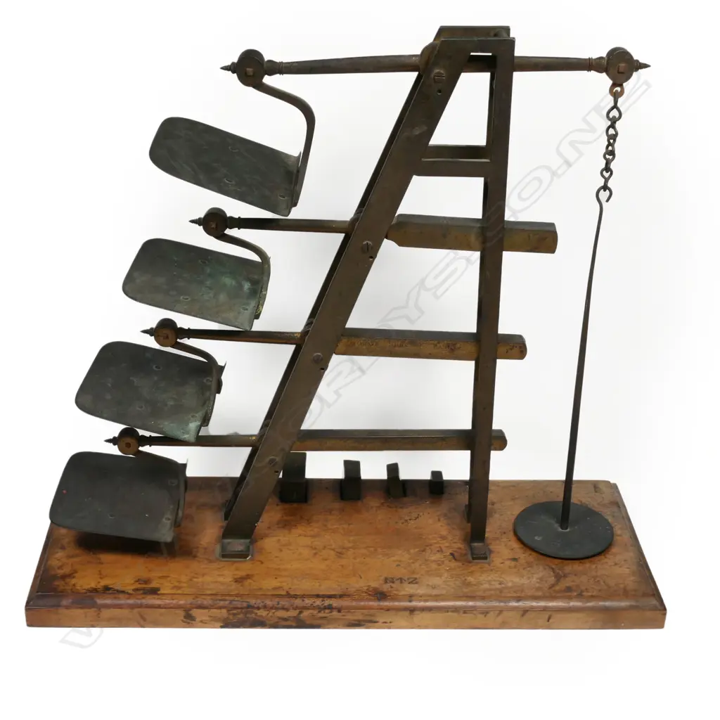 Vintage Four Tier Brass Postal Ladder Scale, made by De Grave, Short, Fanner & Co. Image 1++
