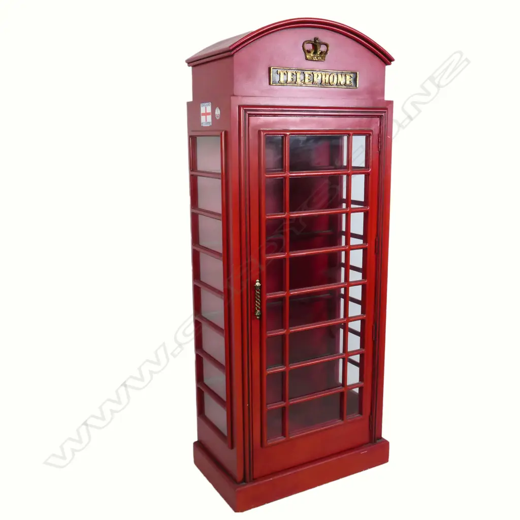 An English Telephone Box style display cabinet Image 1++