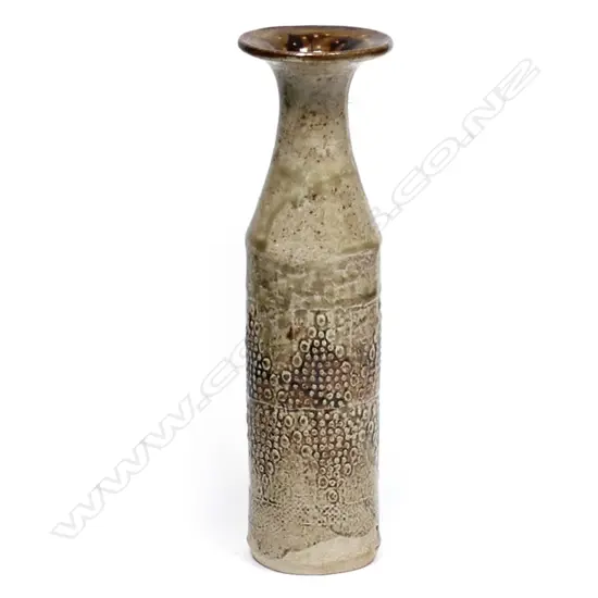 Graeme Storm stoneware narrow cylinder vase