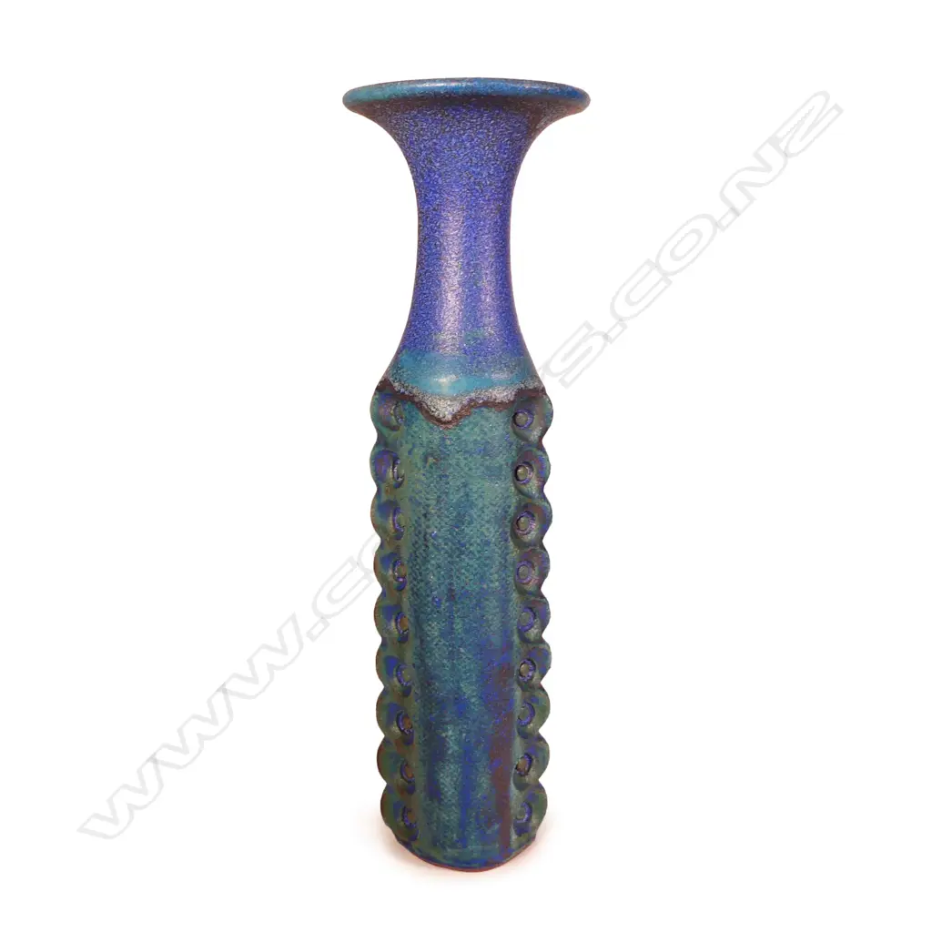Graeme Storm stoneware cylinder vase c1960/70 Image 1++