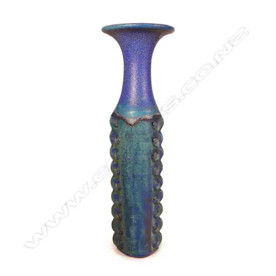 Graeme Storm stoneware cylinder vase c1960/70